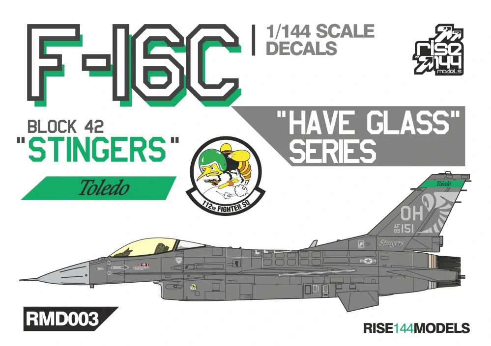 1/144 F-16C decals STINGERS OHIO ANG. VOL.1 (HAVE GLASS SCHEME)
