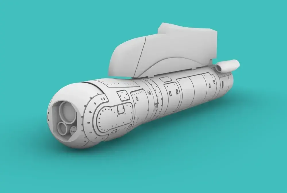 1/72 Talios targeting pod for rafale with pylon