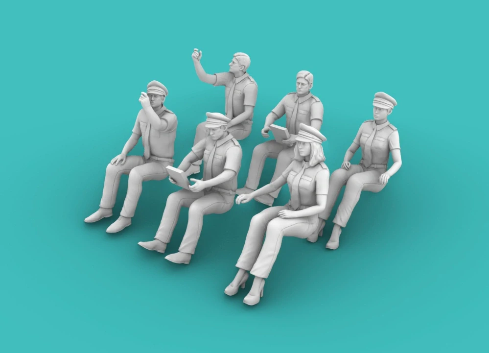 1/72 Airline Pilots 6pcs
