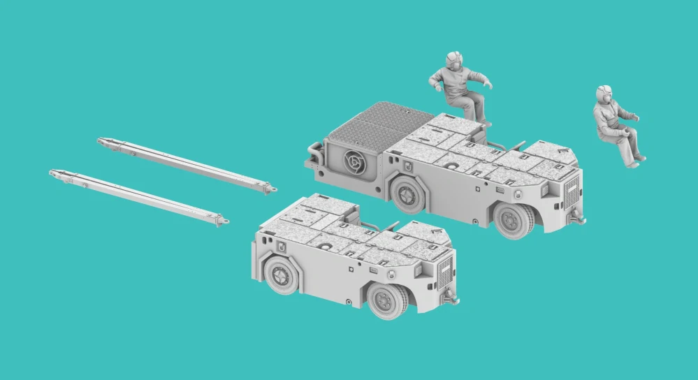 1/200 USN STT Towing tractor A/S32A-49 LONG and SHORT version SET