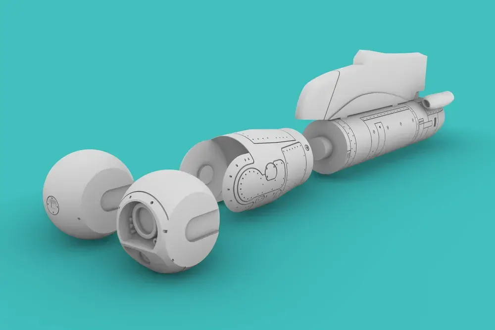 1/72 Damocles targeting pod for rafale with pylon