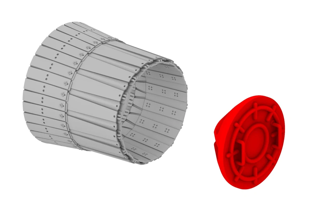 1/144 Su-27 Exhaust Open with Exhaust and Intake Covers (Trumpeter kit)