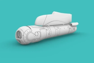 1/48 Damocles Targeting pod for Rafale with pylon