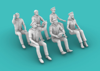 1/72 Airline Pilots 6pcs