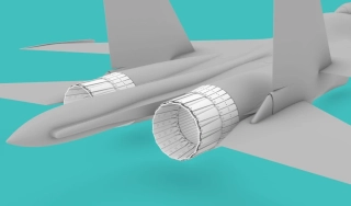 1/144 Su-27 Exhaust Open version (Trumpeter kit)
