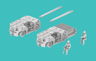 1/200 USN STT Towing tractor A/S32A-49 LONG and SHORT version SET